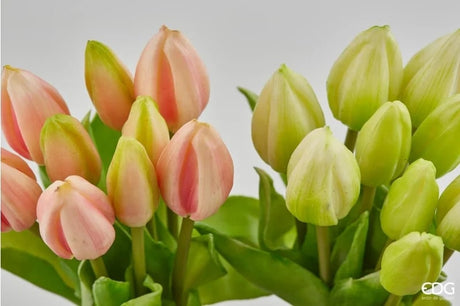 edg enzo de gasperi edg enzo de gasperi bouquet tulipani 9 boccioli h 29 cm artificiali ass green pink ean 8056372687068