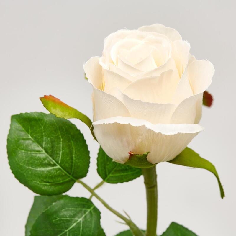 EDG Enzo De Gasperi Rose Fleur Rose Olis 3 Branches Ass. H 51 Cm Plante Artificielle Ivoire 1 Pc