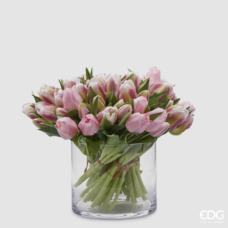 edg enzo de gasperi edg enzo de gasperi bouquet 5 tulipani olis ass h 28 cm antique pink 1 pz ean 8059824237248