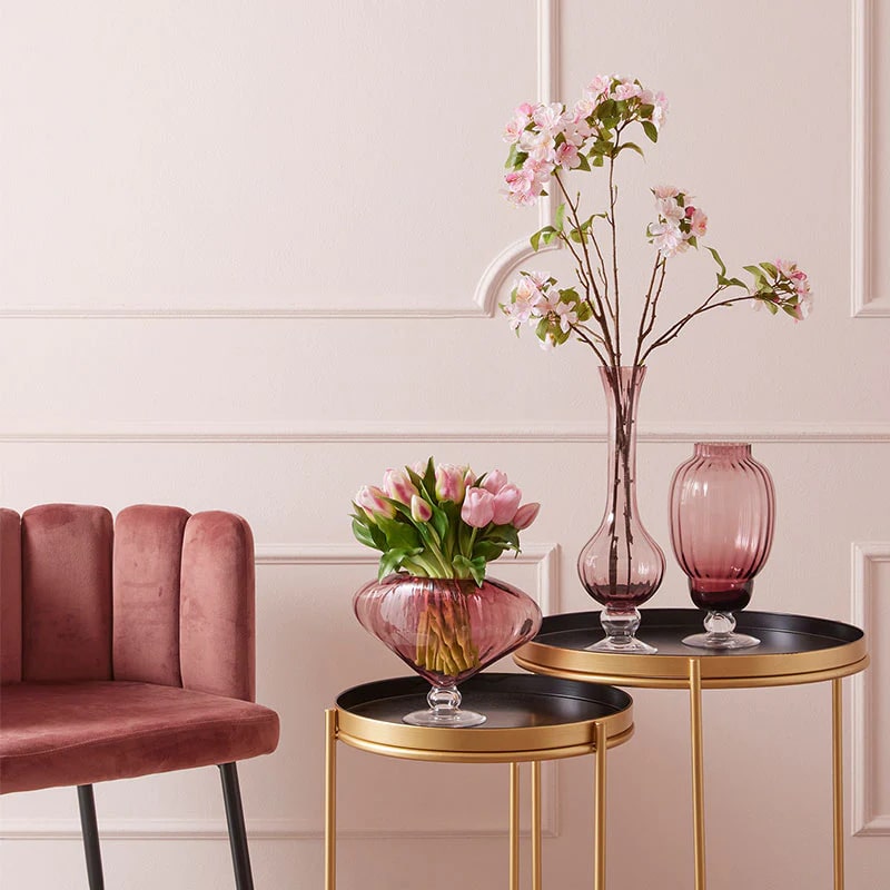 Bouquet EDG Enzo De Gasperi 5 Tulipes Olis Assorties H 28 Cm Mauve 1 Pc