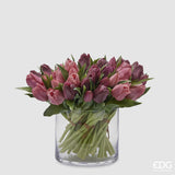 EDG Enzo De Gasperi Bouquet 5 Tulips Olis Assorted H 28 Cm Mauve 1 Pc