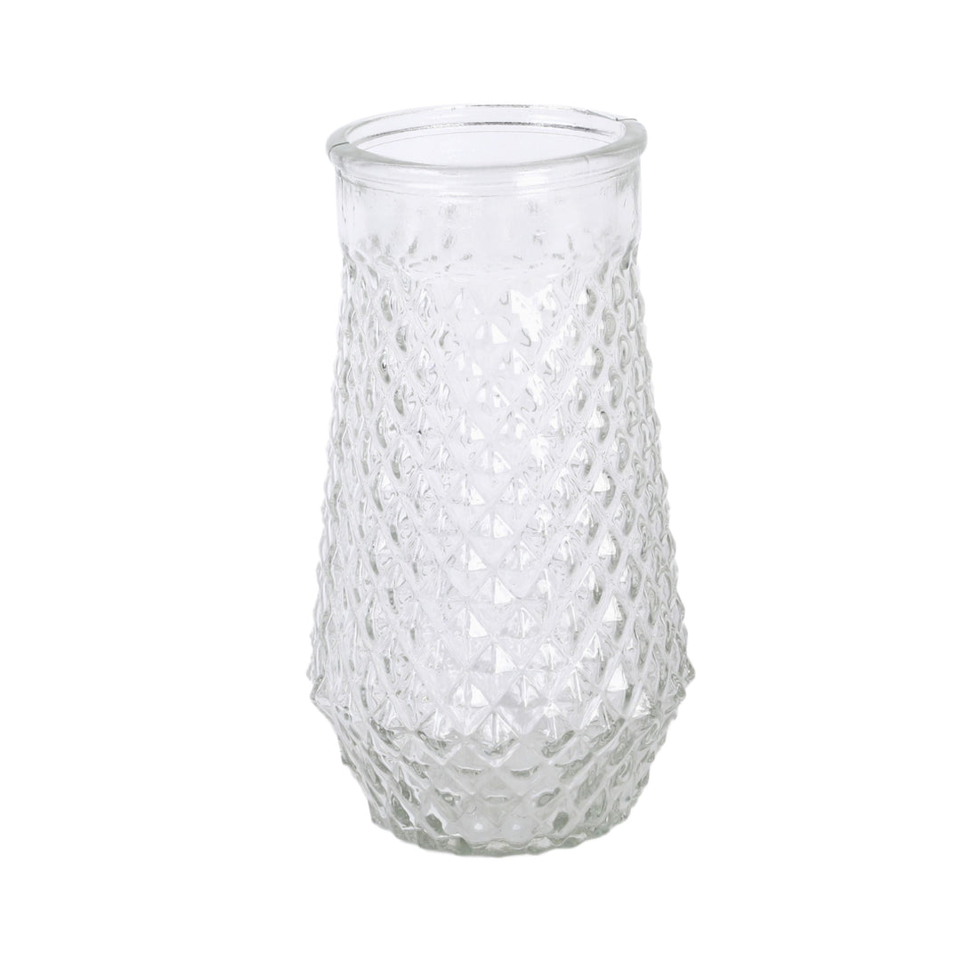 Boîte à fleurs à facettes Vimin D 8 cm H 20 cm Verre transparent