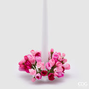 EDG Enzo De Gasperi Bougeoir Couronne Crocus-Mix D 13 Cm Int. 3,5 cm rose