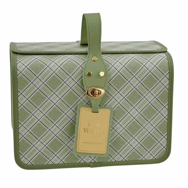 L'Arcolaio Bauletto Rettangolare Grande Vintage Green 28,8x20,7x20 cm
