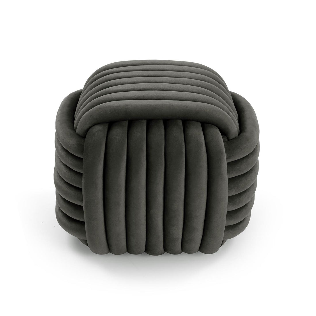 Pouf Carré Gris Foncé