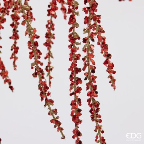 EDG Enzo De Gasperi Spiga Natalizia Glitter Cadente H75 cm Rossa – Décoration de Noël
