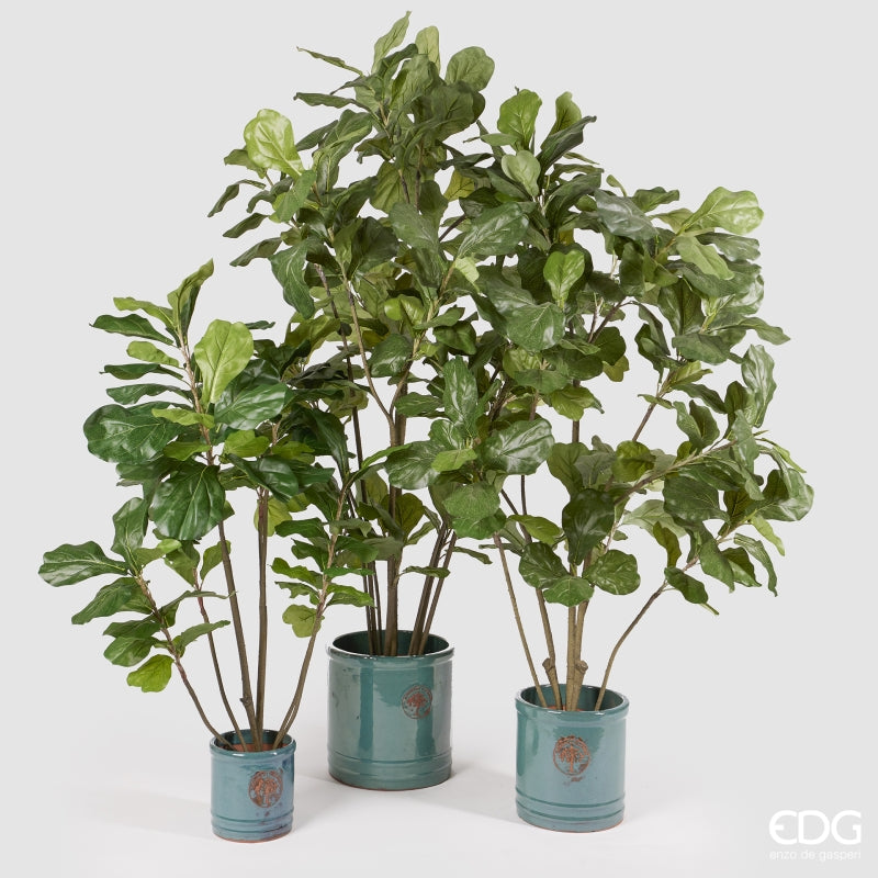 edg enzo de gasperi edg enzo de gasperi ficus lyrata con vaso artificiale h 180 cm green ean 8054184813613