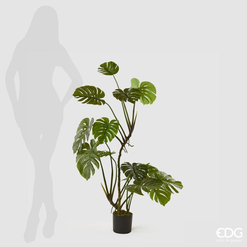 edg enzo de gasperi edg enzo de gasperi monstera pianta con vaso artificiale h 155 cm green ean 8059824923028