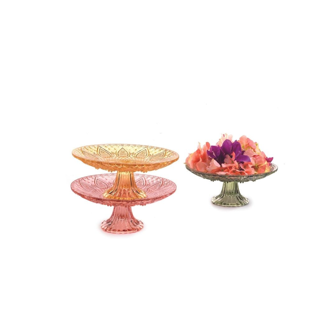 Dosseret en Verre Mix Col D 15 Cm H 10 Cm Set 3 Pcs