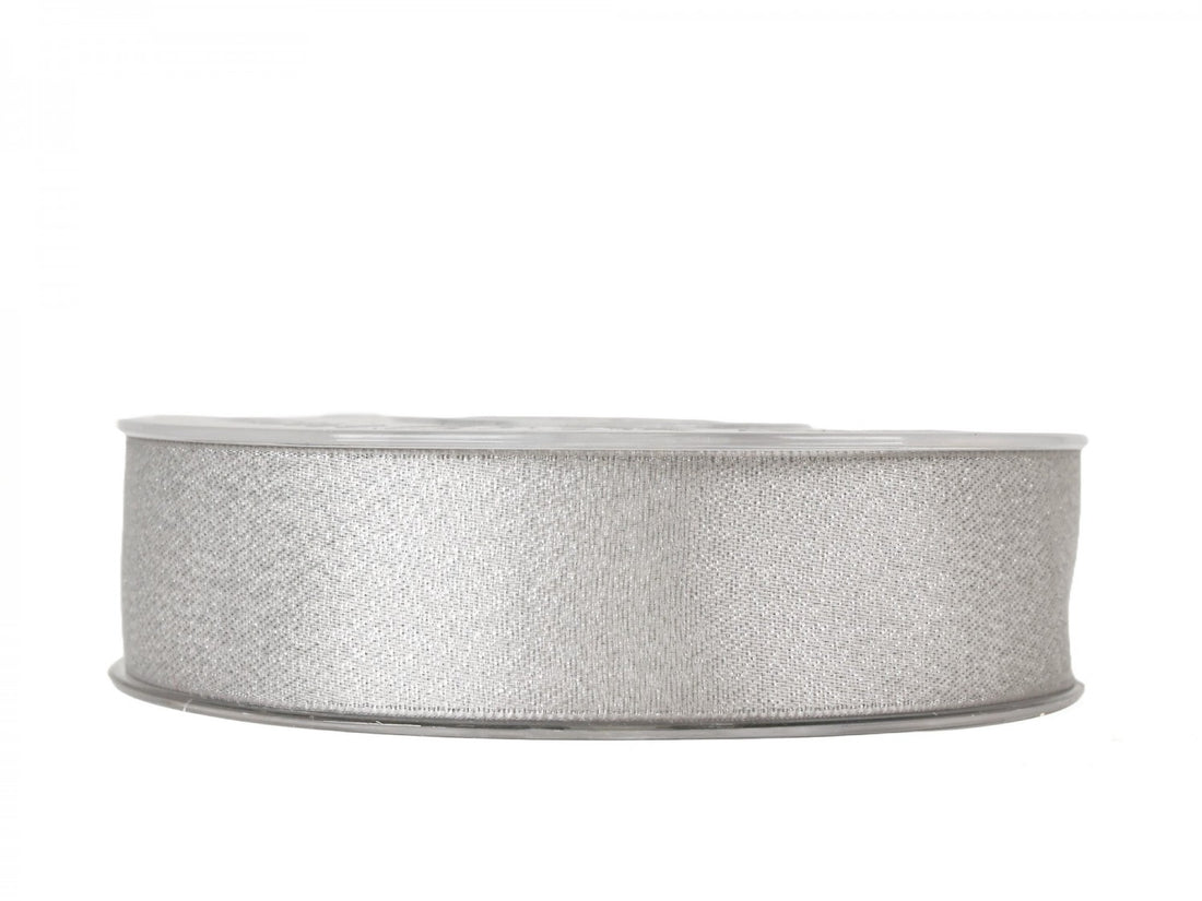 Ruban Piovaccari Noël Frederik Argent 25 mm x 25 m – Ruban Décoratif pour Sapin de Noël, Nœuds et Emballages Cadeaux