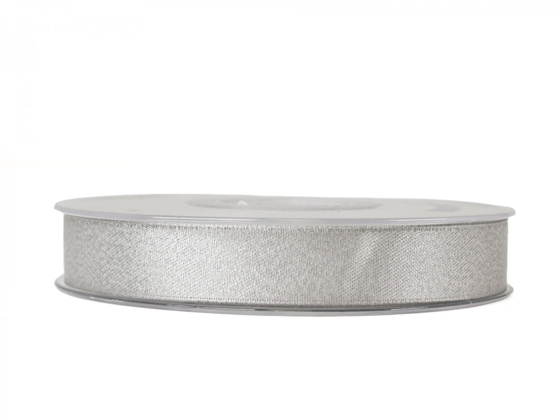Ruban Piovaccari Noel Frederick Argent 15 mm x 25 m – Ruban Décoratif pour Paquets Cadeaux, Nœuds et Décoration de Noël