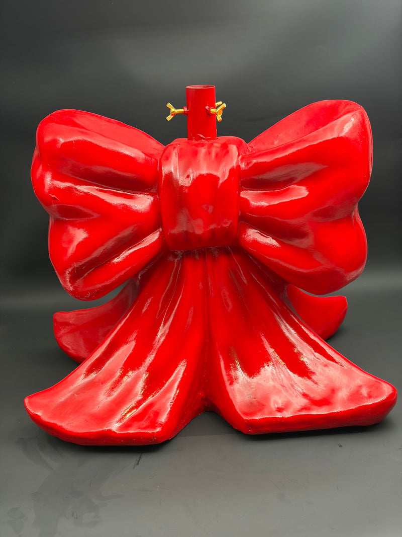 Nœud décoratif pour sapin de Noël Precious Home Base en polyrésine rouge 57 cm
