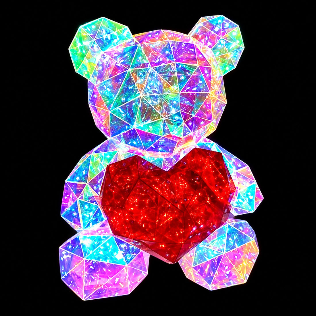 BONTURI CASA HOME DECORATION Coffret Cadeau Ours en Peluche 14 x 13 x 17 cm 70 LEDS Batterie USB