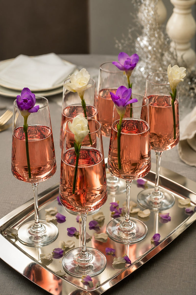 Flûte Aria RCR Cristalleria Italiana - A36 - Lot de 6 flûtes en verre