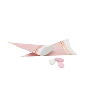 Porte-confettis Givi en forme de cône, imprimé papier, 8 x 17 cm, or rose, lot de 10 pièces