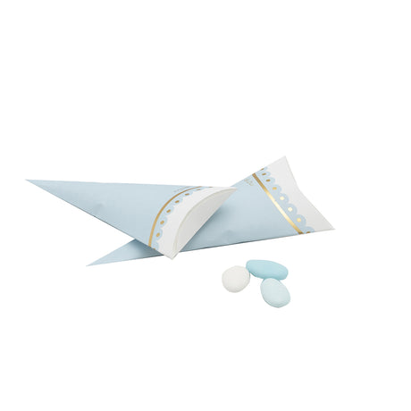 givi givi portaconfetti coni carta stampa 8 x 17 cm azzurro oro cf 10 pz ean 8010052254216