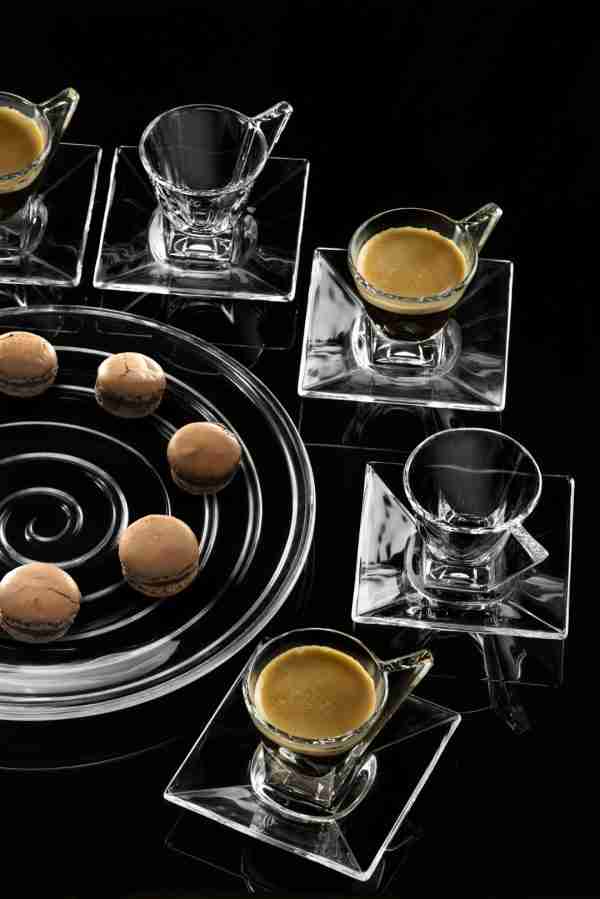 Coffret de 2 tasses à expresso avec soucoupes RCR Cristalleria Italiana Fusion