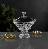 RCR Cristalleria Italiana Oasis - Bonbonnière avec pied et couvercle H 180 mm
