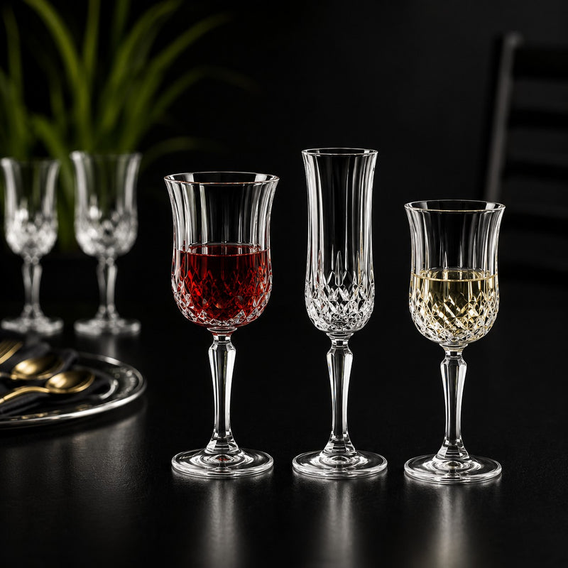 RCR Cristalleria Italiana Opera - Lot de 3 verres à vin en cristal