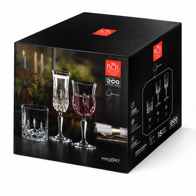 RCR Cristalleria Italiana Opera - FL - Coffret de 6 flûtes en cristal
