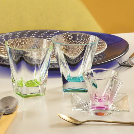 Ensemble Fusion de 6 verres à liqueur colorés