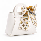 Bonturi Casa BORSETTA MINI Bomboniera FOULARD WHITE Portaconfetti 1 Pz