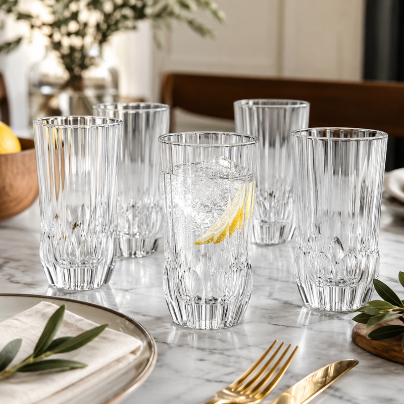 RCR Cristalleria Italiana Adagio - HB - Coffret de 6 verres à long drink en verre
