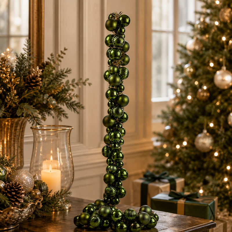 EDG Enzo De Gasperi Feston Noël Pallemix X100 L 150 Cm Vert