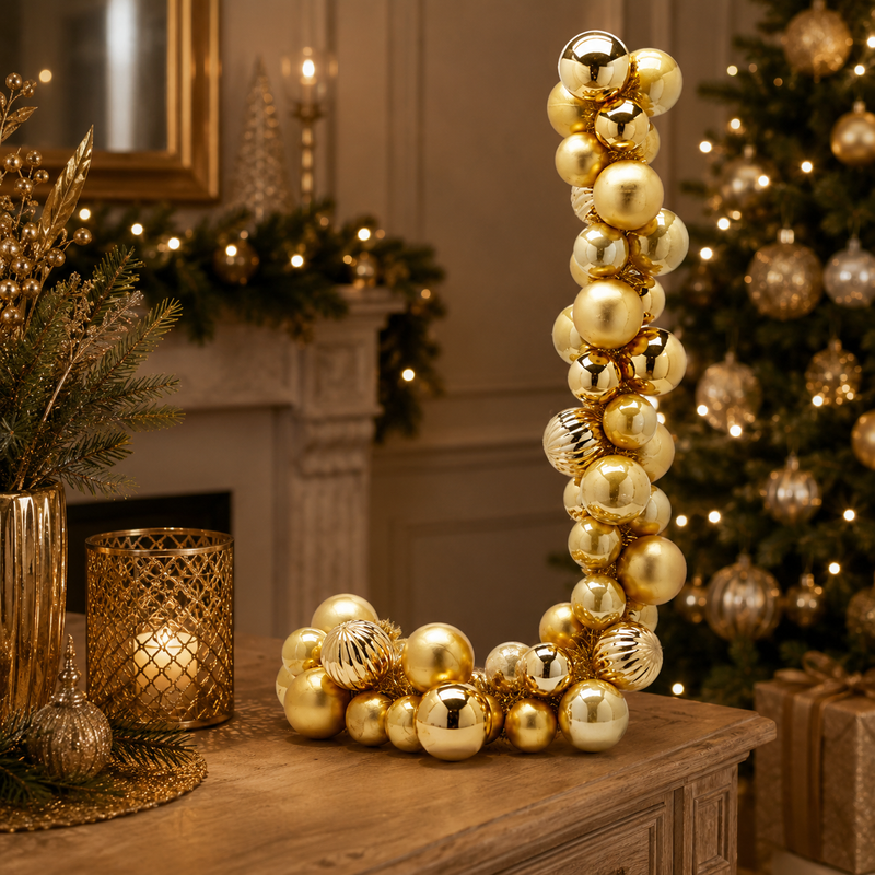 EDG Enzo De Gasperi Festoon Noël PalleMix X 50 L 170 Cm D 8 Cm D 10 Cm Or