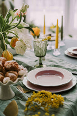 guzzini guzzini piatto dessert melamina flora d 21 cm table decor celeste polvere ean 8008392388883