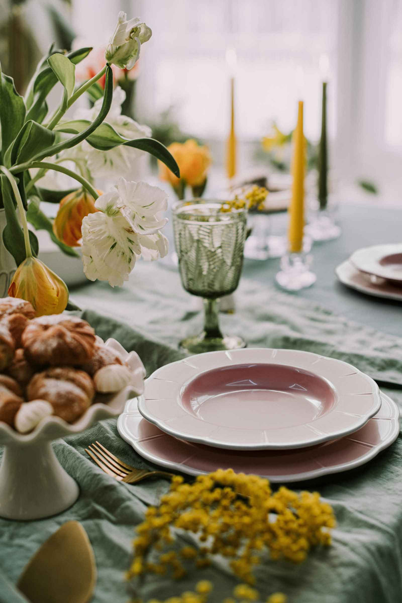 guzzini guzzini piatto dessert melamina flora d 21 cm table decor giallo polvere ean 8008392388906