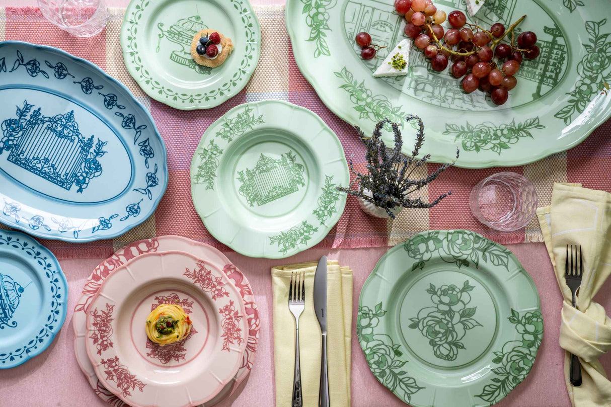 guzzini guzzini vassoio tondo grande melamina josephine d 37 cm table decor giallo polvere ean 8008392398950