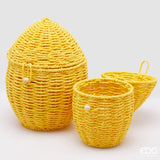 edg enzo de gasperi edg enzo de gasperi vaso cesto uovo h 30 cm d 205 cm h 25 cm d 15 cm yellow 2 pz ean 8059824494849