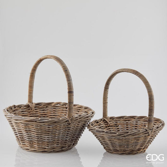 edg enzo de gasperi set 2 pz cesto rattan rotondo h 52 cm h 45 cm light grey ean 8056372671548