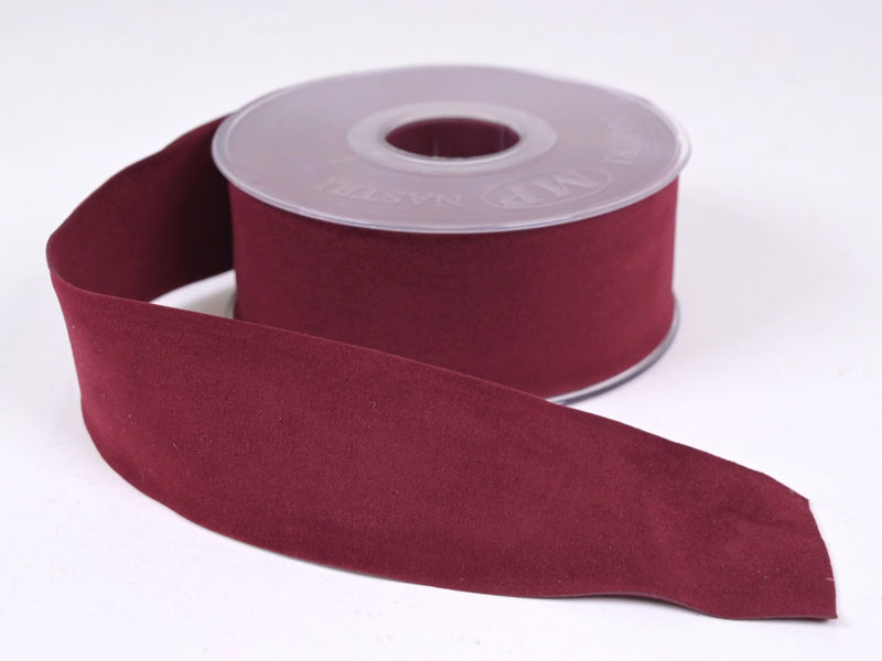 Piovaccari Ruban de Noël Double Velvet Bordeaux 40 mm x 7 m – Ruban décoratif en velours pour sapin de Noël, nœuds et paquets cadeaux