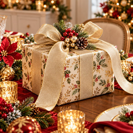 EDG Enzo De Gasperi Nastro in Velluto Sand 6,3 cm x 10 m – Decorazione di Natale