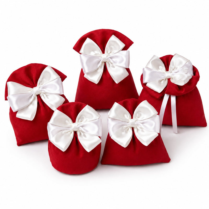 Créations pour Enzo Sachet Bonbonnière Colorado 13x11 Cm Porte-Confettis Rouge Lot 10 Pcs