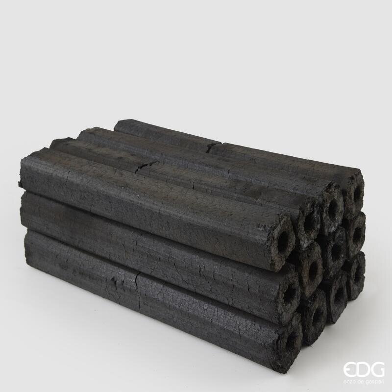 EDG Enzo De Gasperi Bricchetti di Carbone 10 kg – Combustibile per Barbecue e Grigliate