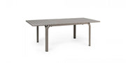 Table rectangulaire extensible Nardi Alloro 140 140 / 210 x 100 cm H 73 cm Gris tourterelle