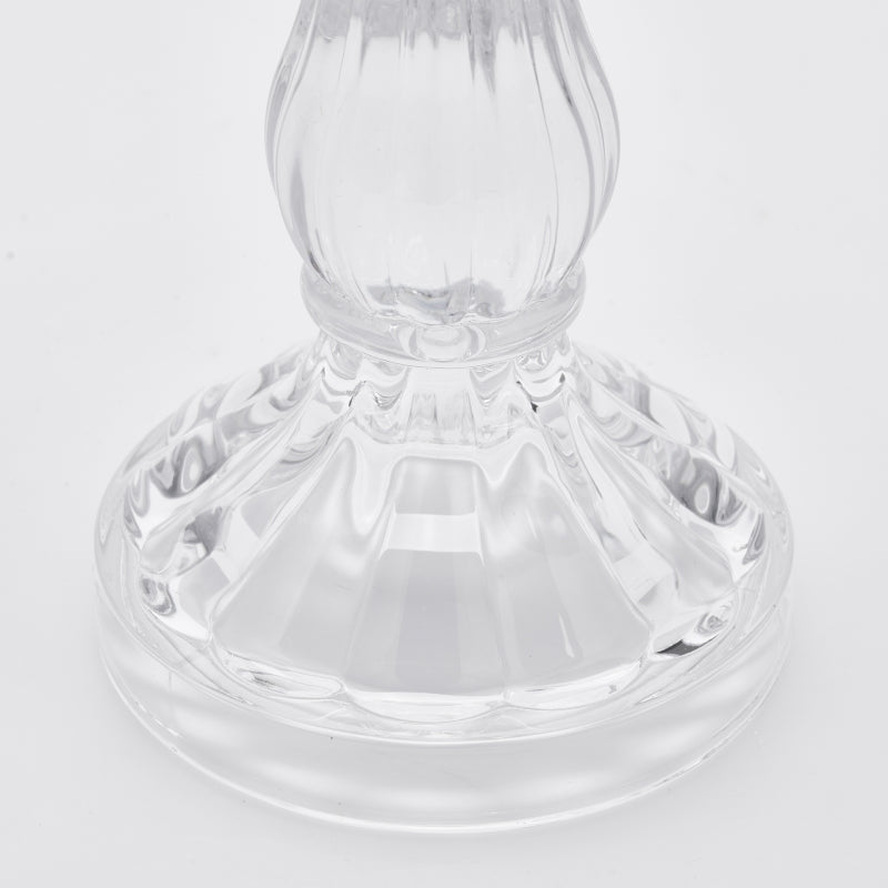 Bougeoir Sinuoso en cristal EDG Enzo De Gasperi, H 22 cm, P 10 cm, naturel, transparent