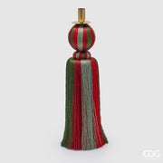 Bougeoir à pampilles de Noël EDG Enzo De Gasperi H 45 cm Vert Rouge