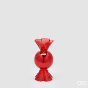 EDG Enzo De Gasperi Bougeoir Caramel Rouge H16 Ø8 cm – Décoration de Noël