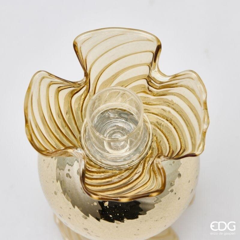 Porte-bougie EDG Enzo De Gasperi Caramella Gold H16 Ø8 cm – Décoration de Noël
