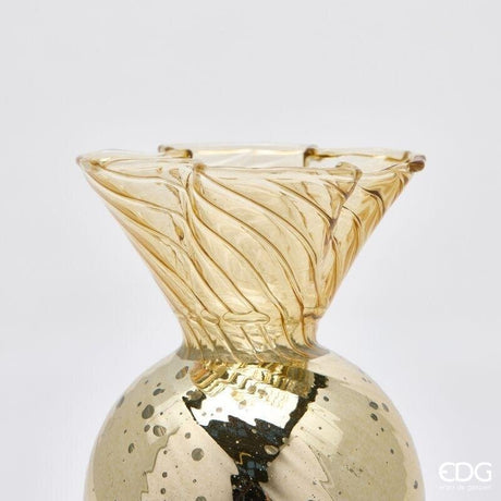 Porte-bougie EDG Enzo De Gasperi Caramella Gold H16 Ø8 cm – Décoration de Noël