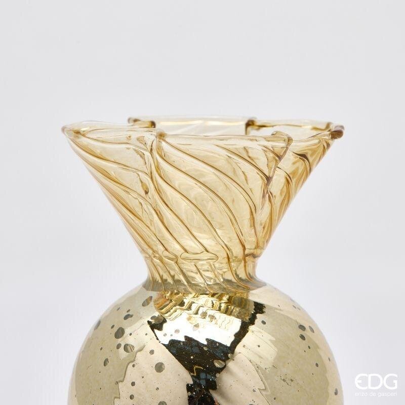 Porte-bougie EDG Enzo De Gasperi Caramella Gold H16 Ø8 cm – Décoration de Noël