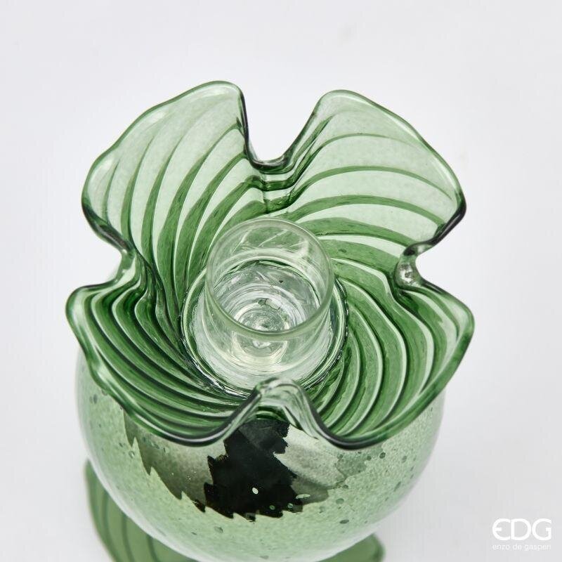 EDG Enzo De Gasperi Bougeoir Caramella Vert H16 Ø8 cm – Décoration de Noël