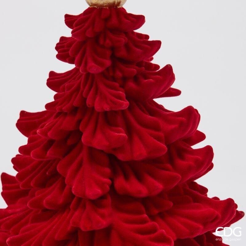 EDG Enzo De Gasperi Porte-bougie Sapin Vert et Rouge H31 Ø19 cm – Décoration de Noël