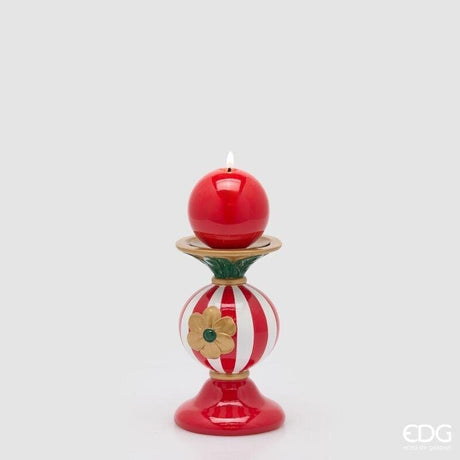 EDG Enzo De Gasperi Photophore Sphère Noël H18 cm Vert Rouge – Décoration de Noël
