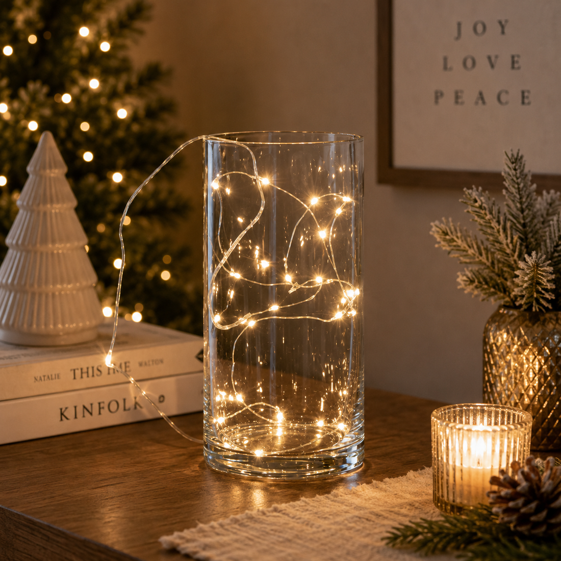 Guirlande lumineuse de Noël EDG Enzo De Gasperi MicroLed X 20 140 + 50 cm Ivoire
