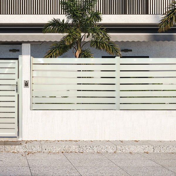 Clôture Miami L'Arcolaio Set 4 Lames Blanches Brillant Extérieur